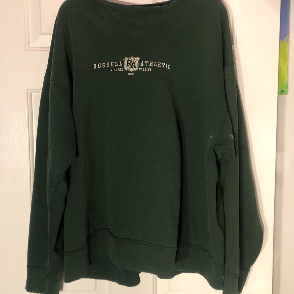 Vintage Varsity Forest Green Crew Neck